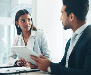 Business people discussing a business matter.